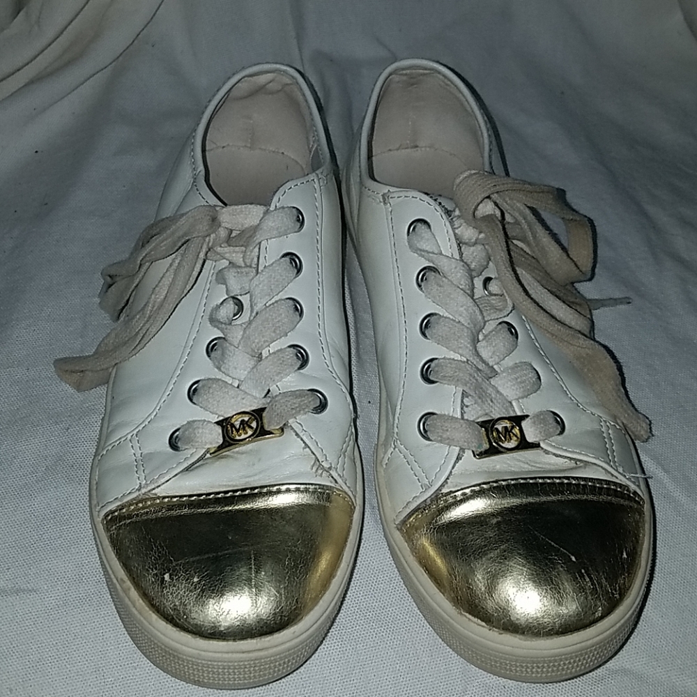Michael Kors Sneakers White Gold Size 3